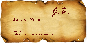 Jurek Péter névjegykártya